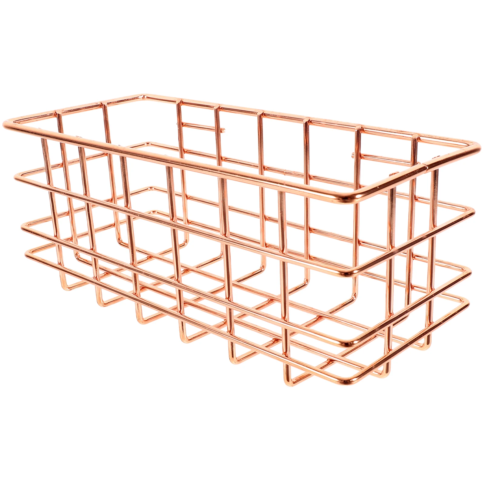 

Nordic Iron Hanging Basket Rose Gold Desktop Storage Makeup Supplies Vanity Dresser Toiletries ganizer Modern Style