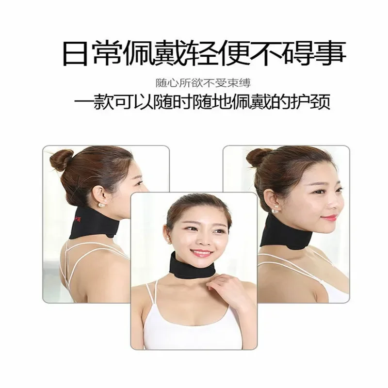 1 قطعة منصات التدفئة الذاتية قابل للتعديل المغناطيس عنق الرحم الرعاية طوق الأشعة تحت الحمراء البعيدة الرقبة الاسترخاء المغناطيسي شريط حول ياقة الملابس