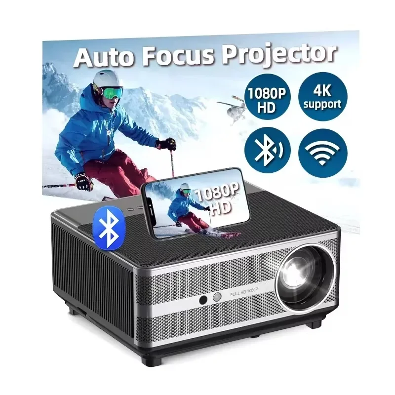 Rigal RD-836A Dust-proof Native 1080P Auto Focus Smart 5G Wifi Wireless Home Theater Movie Enclosed Projector for Office