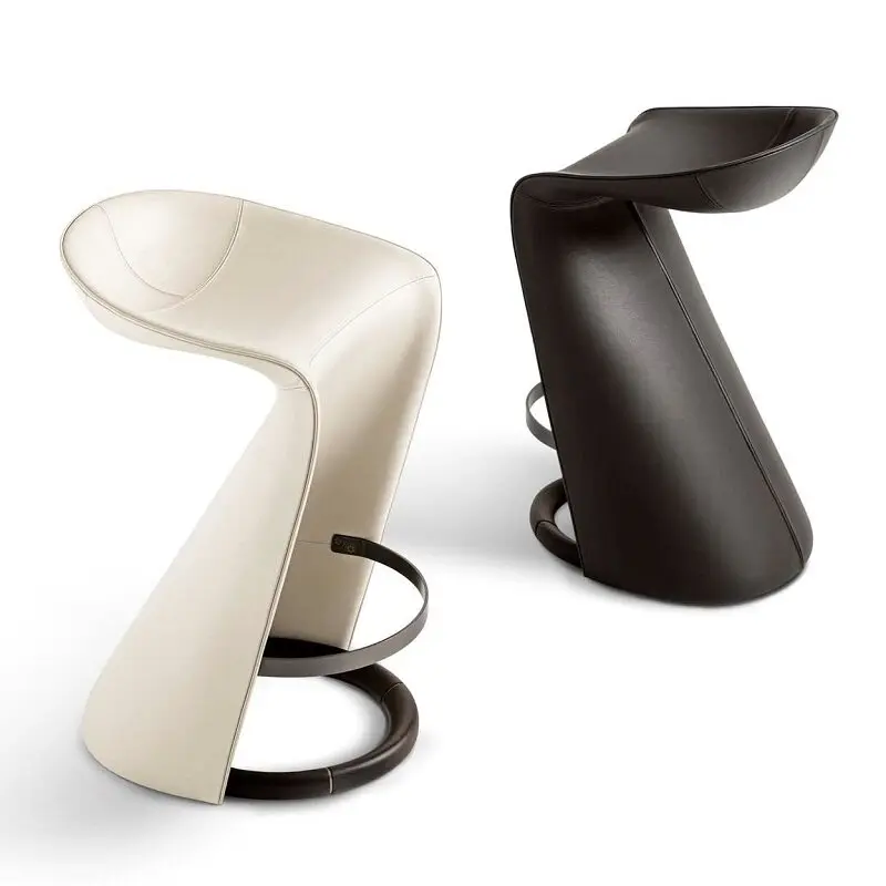 Designer Modern Bar Stools Aesthetic Minimalist Comfortable Relaxing Bar Chairs Nordic Living Room Banqueta Salon Furniture