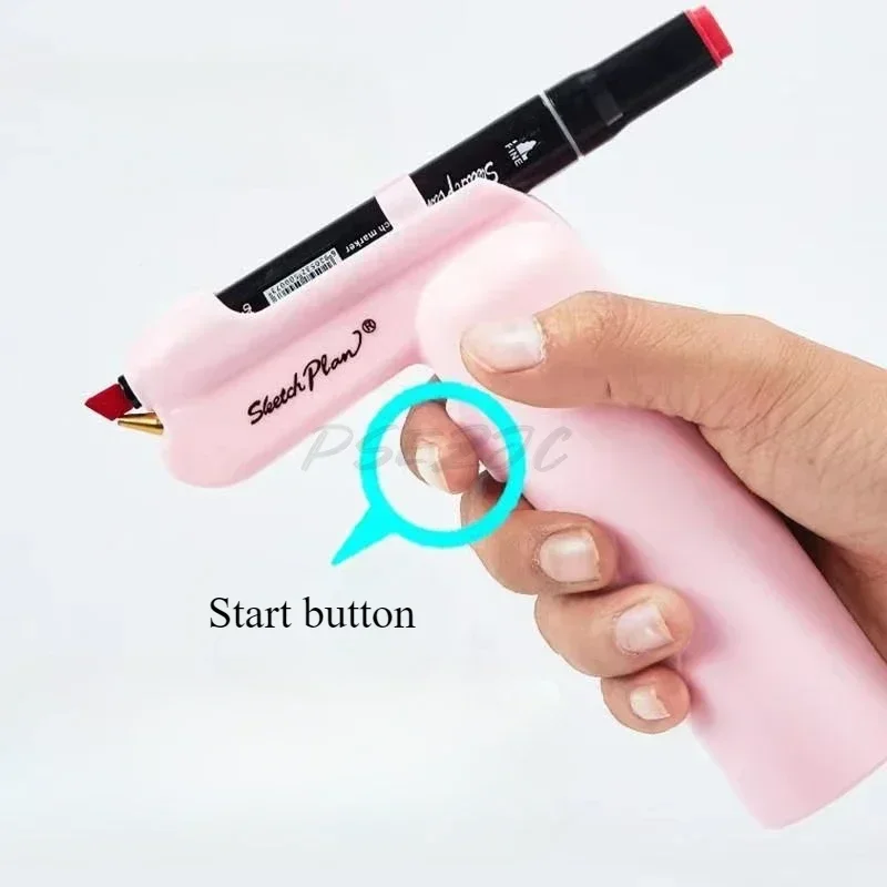 Portable Electric Marker Spray Painting Pen Pattern Coloring Rechargeable Use Convenient for Student Supplies