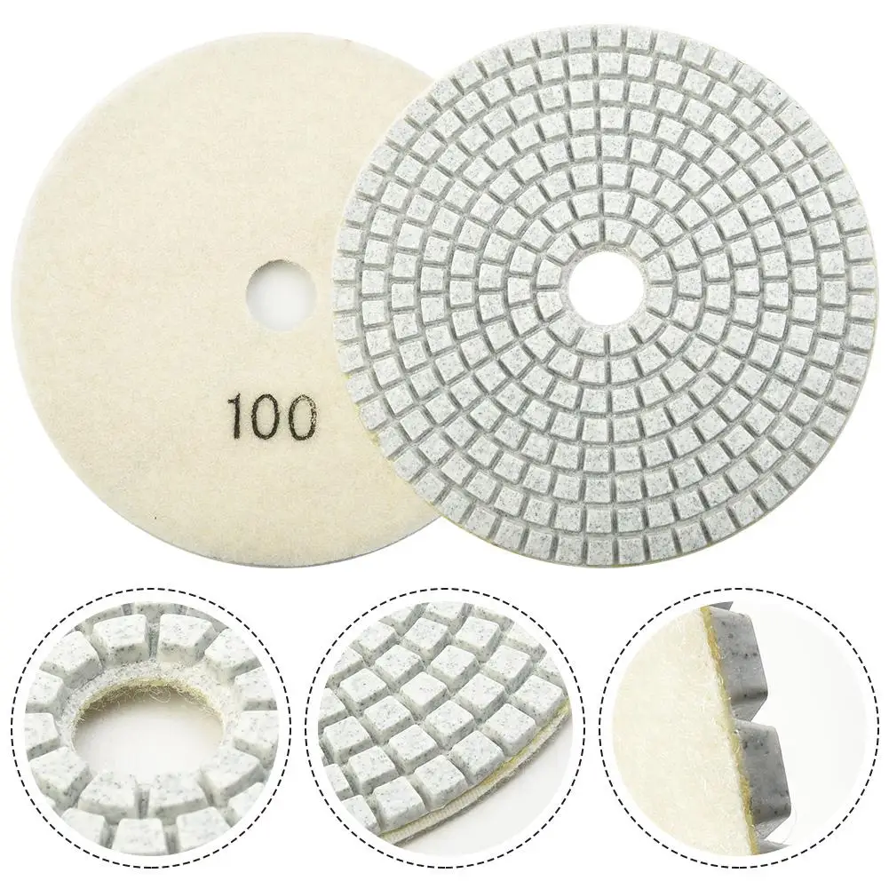 Imagem -03 - Polegada Diamante Polimento Pad para Granito Mármore 125 mm Flexível Pedra de Concreto Polonês Disco Seco Diamante Molhado Lustro Rebolo 5