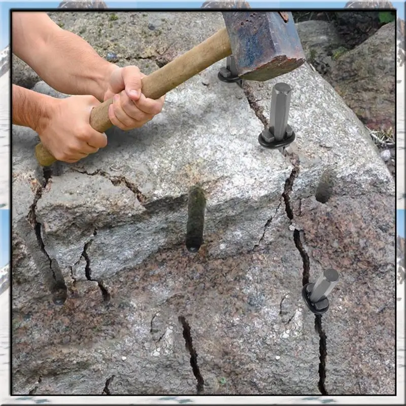 AA46 Stone Splitter Forgranite/Marble Separator Hand Tool Rock Breaking Tools Stone Splitter Wedge