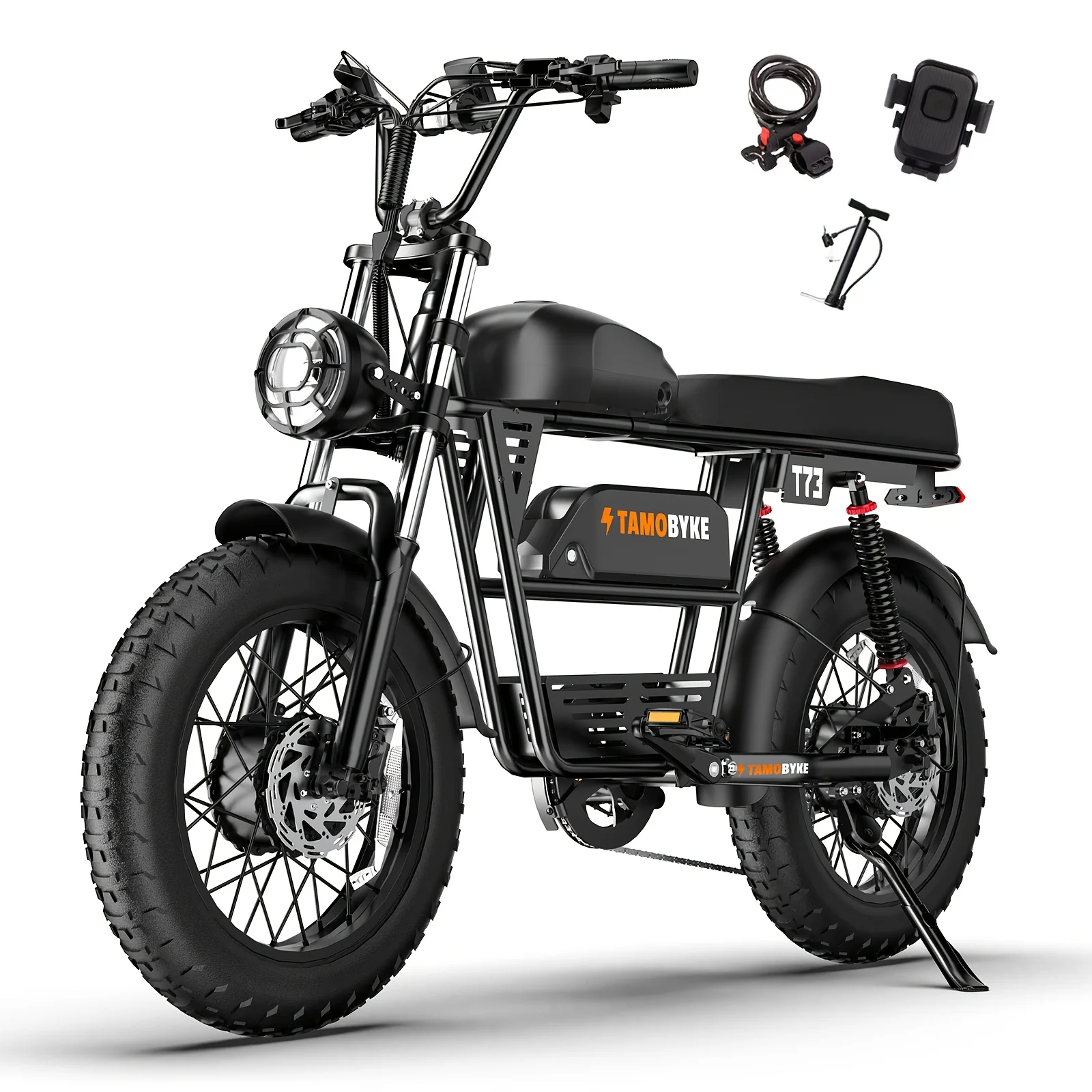 Adult Electric Bicycle, 749W Brushless Motor 20MPH, 80-120 Miles, Detachable Dual Battery 48V20.8AH, Hydraulic Brake+Front Fork