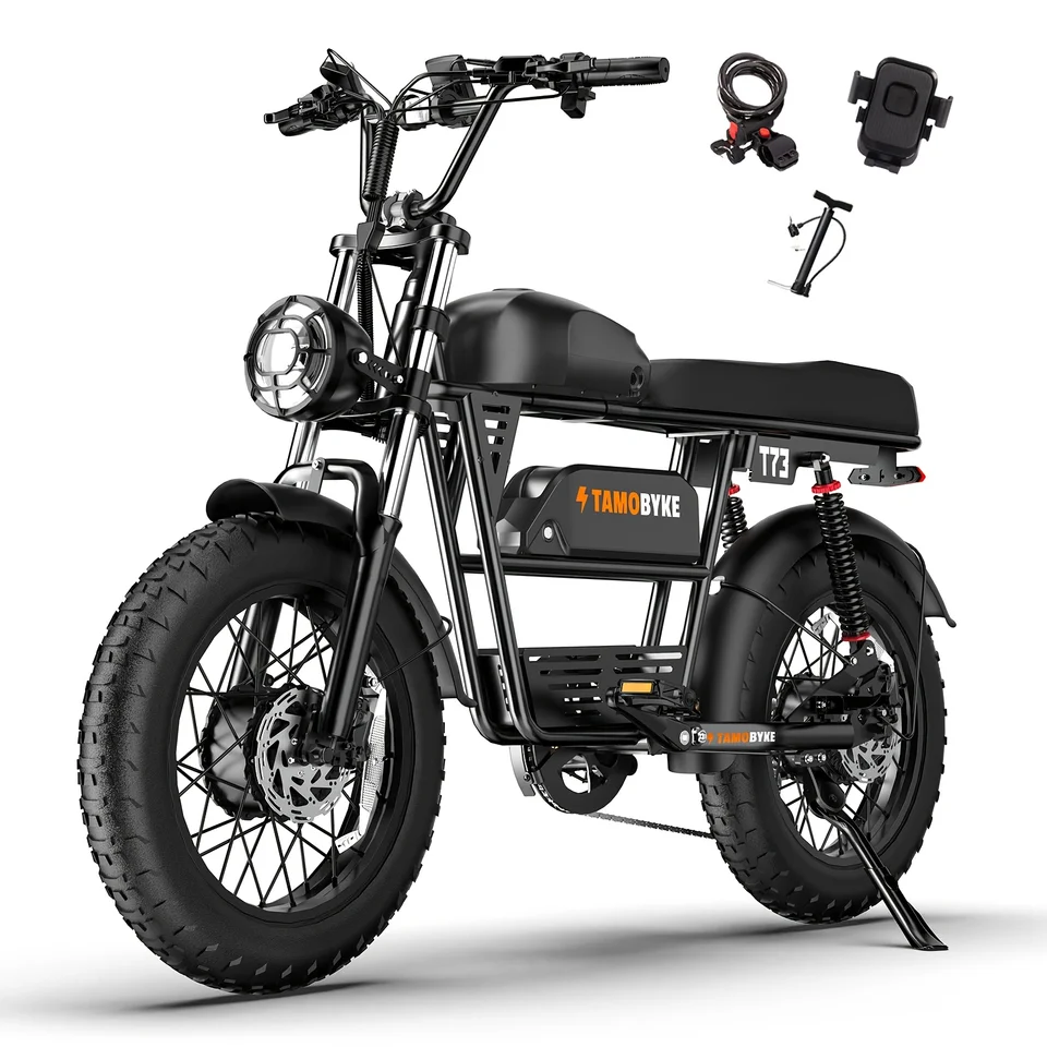 Adult Electric Bicycle, 749W Brushless Motor 20MPH, 80-120 Miles, Detachable Dual Battery 48V20.8AH, Hydraulic Brake+Front Fork image 1