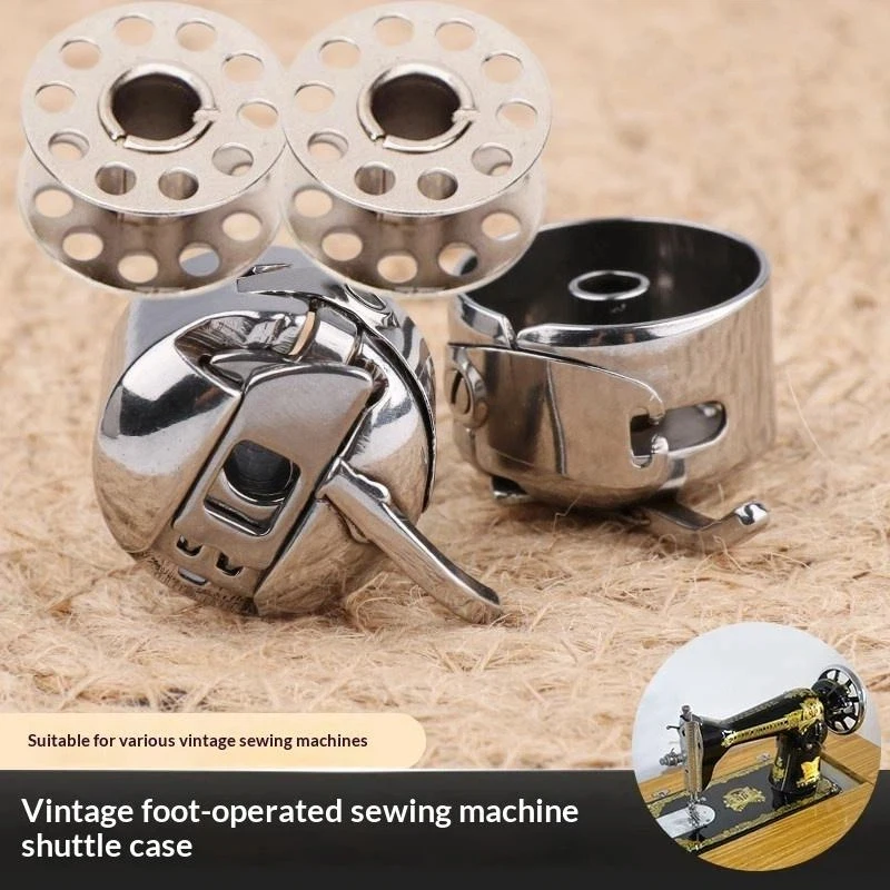 3Pcs Set Household Sewing Machine Bobbin Case Metal Bobbins Sewing Tools Brother Janome Singer Accessory