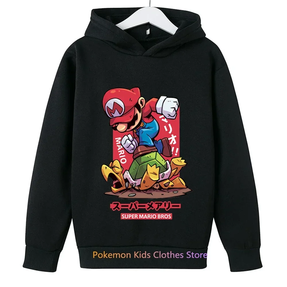 Sudaderas con capucha de Super Mario bros para niños, Sudadera estampada, ropa de manga larga para adolescentes, niños y niñas, jersey para niños de 3 a 14 años, nuevo juego