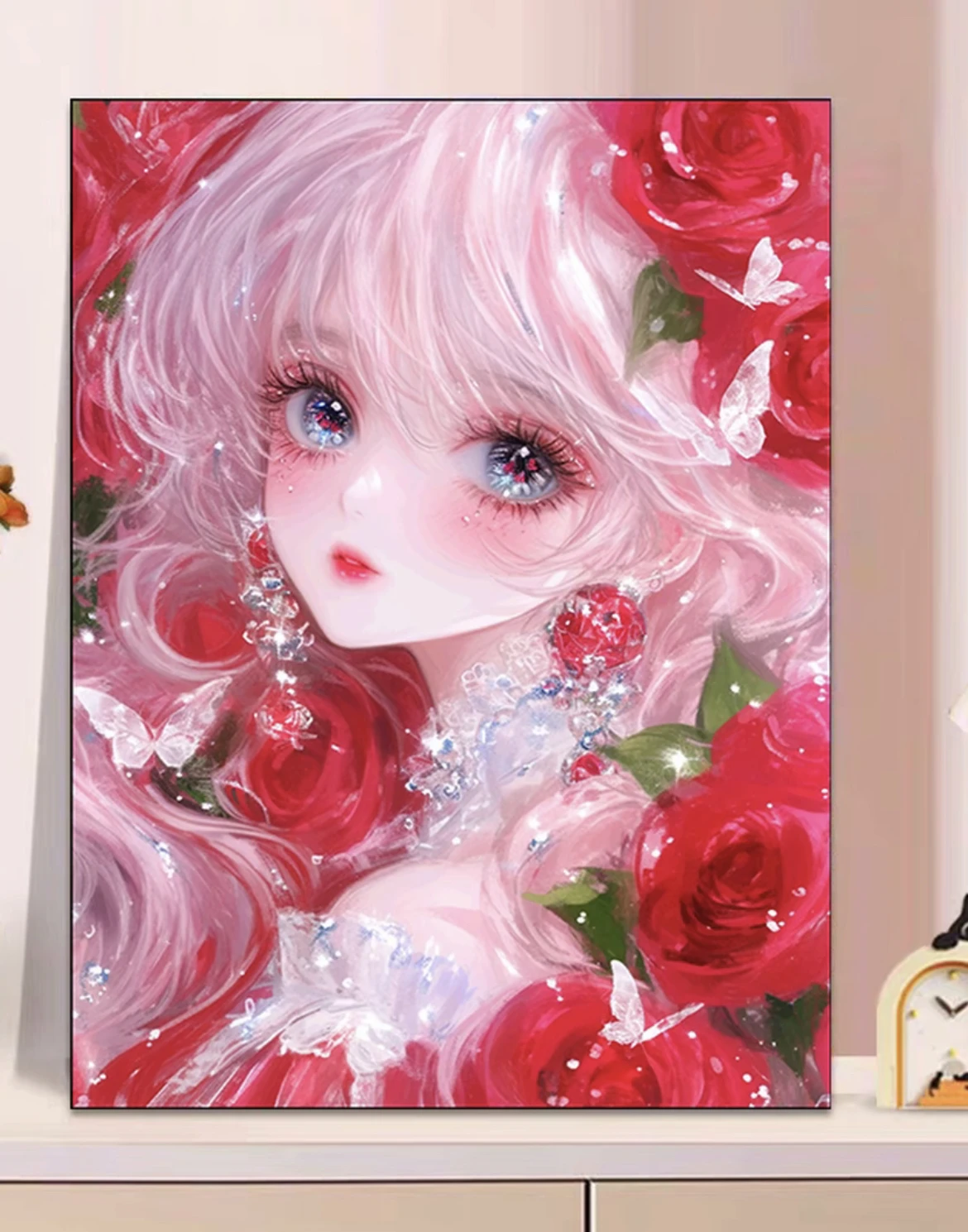 

9CT 14ct 38x50 см набор с принтом для девочек-розочек, вышивка крестиком, рукоделие «сделай сам», домашний декор, поделки с иглами, нитки