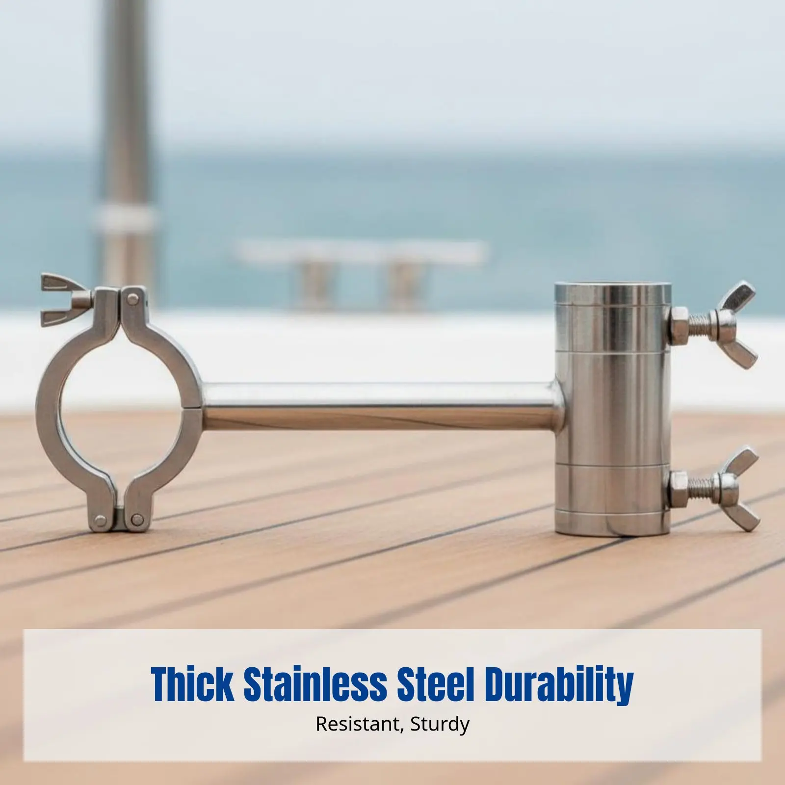 Boat Rail Mount Universal Clamp-on Fishing Umbrella Holder Sturdy Umbrella Rod Rack for Fishermen Yacht Deck Balcon