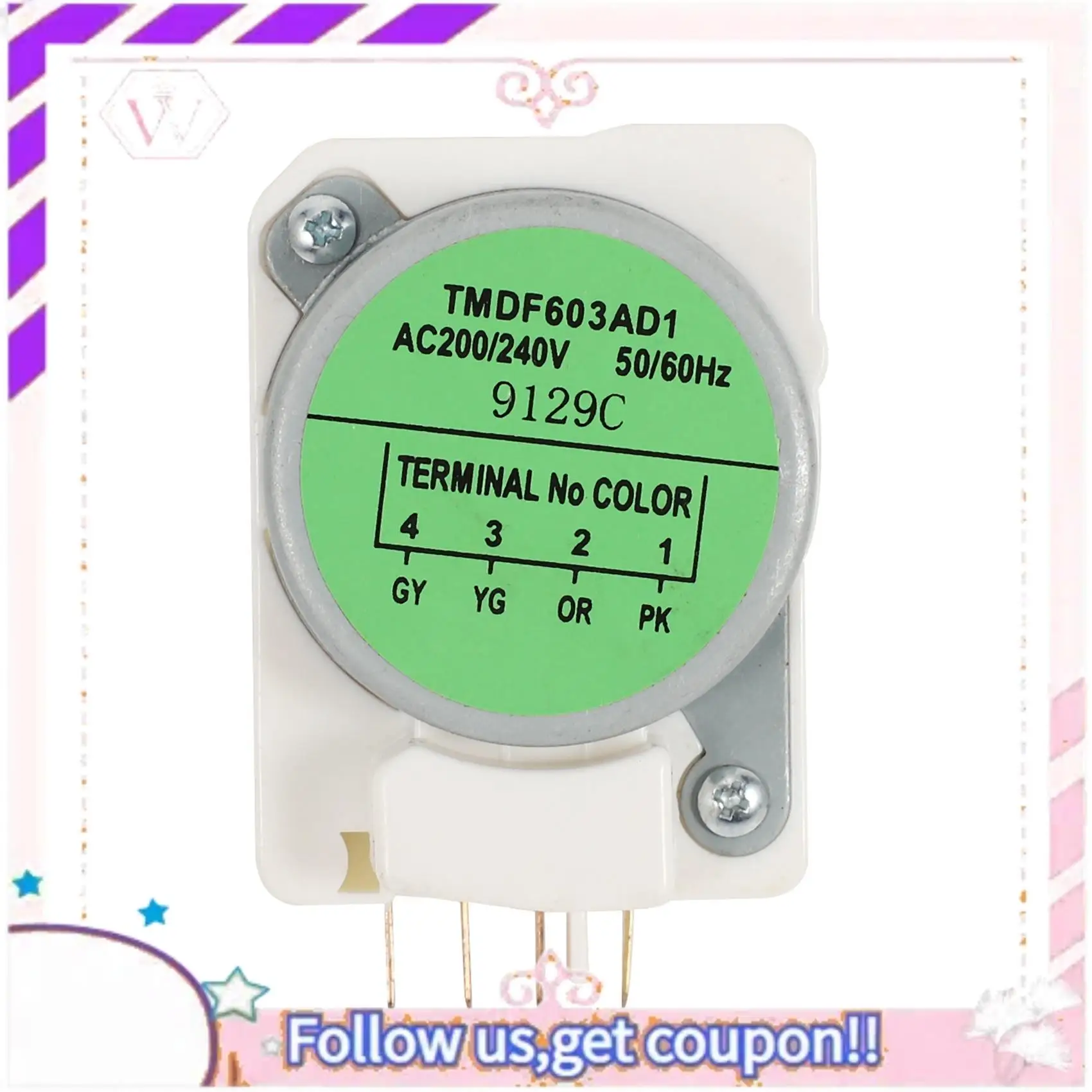 مؤقت إزالة الجليد الميكانيكي المتين لأجزاء الثلاجة TMDF603AD1 مؤقت إزالة الجليد للثلاجة