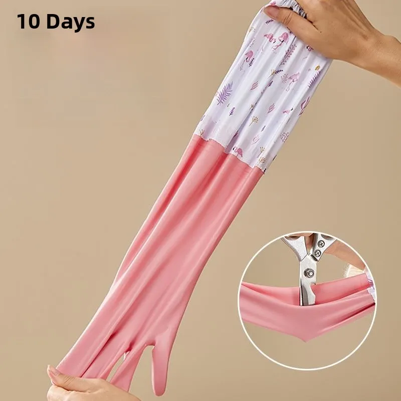 

Утолщенные длинные водонепроницаемые перчатки для стирки белья, прочные износостойкие хозяйственные перчатки из ПВХ для женщин