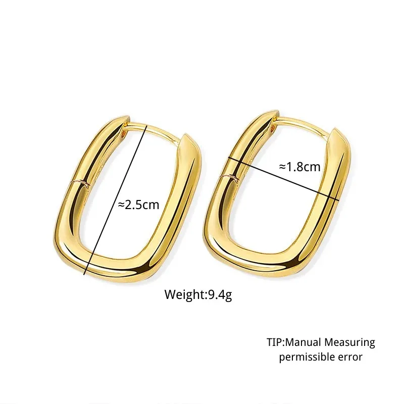 Prevent Allergy Authentic 925 Sterling Silver Earrings Women Trendy Jewelry Vintage Minimalist Party Accessories Wedding Gift