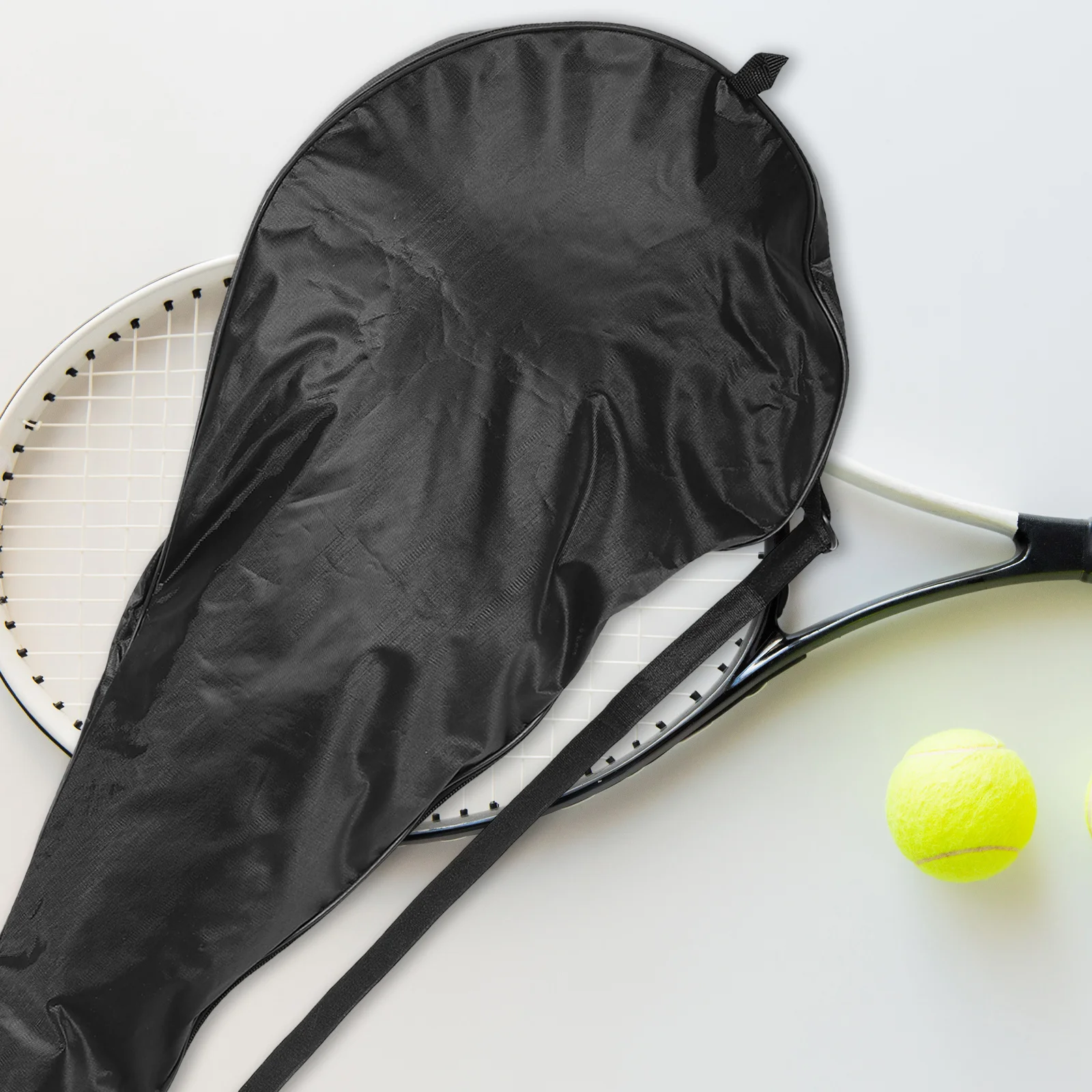 

Сумка для теннисных ракеток, легкая ткань Оксфорд, портативная защитная сумка для хранения, одинарный плечевой ремень для теннисного оборудования на открытом воздухе