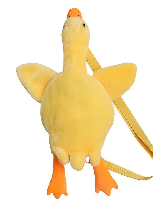 Cartoon Cute Big White Goose Plush Doll Shoulder Bag 2024 New Fashion Creative Animal Yellow Goose Plush Crossbody Bag Best Gift