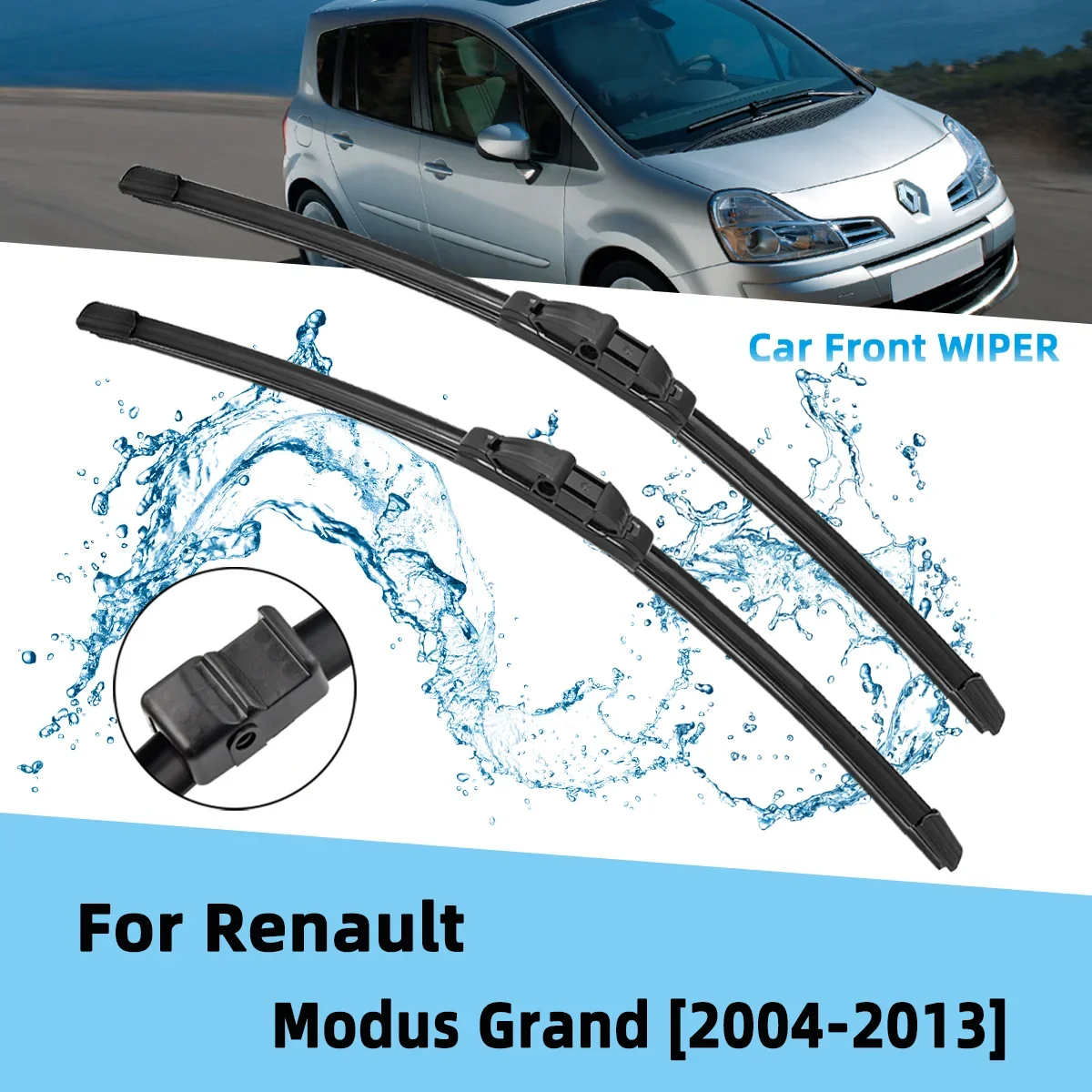 

Front Wiper Accessorie Double Rubber Car Wipers for Renault Modus Grand 2004-2013 Wipers Brushes New Upgraded 2012 2011 2010