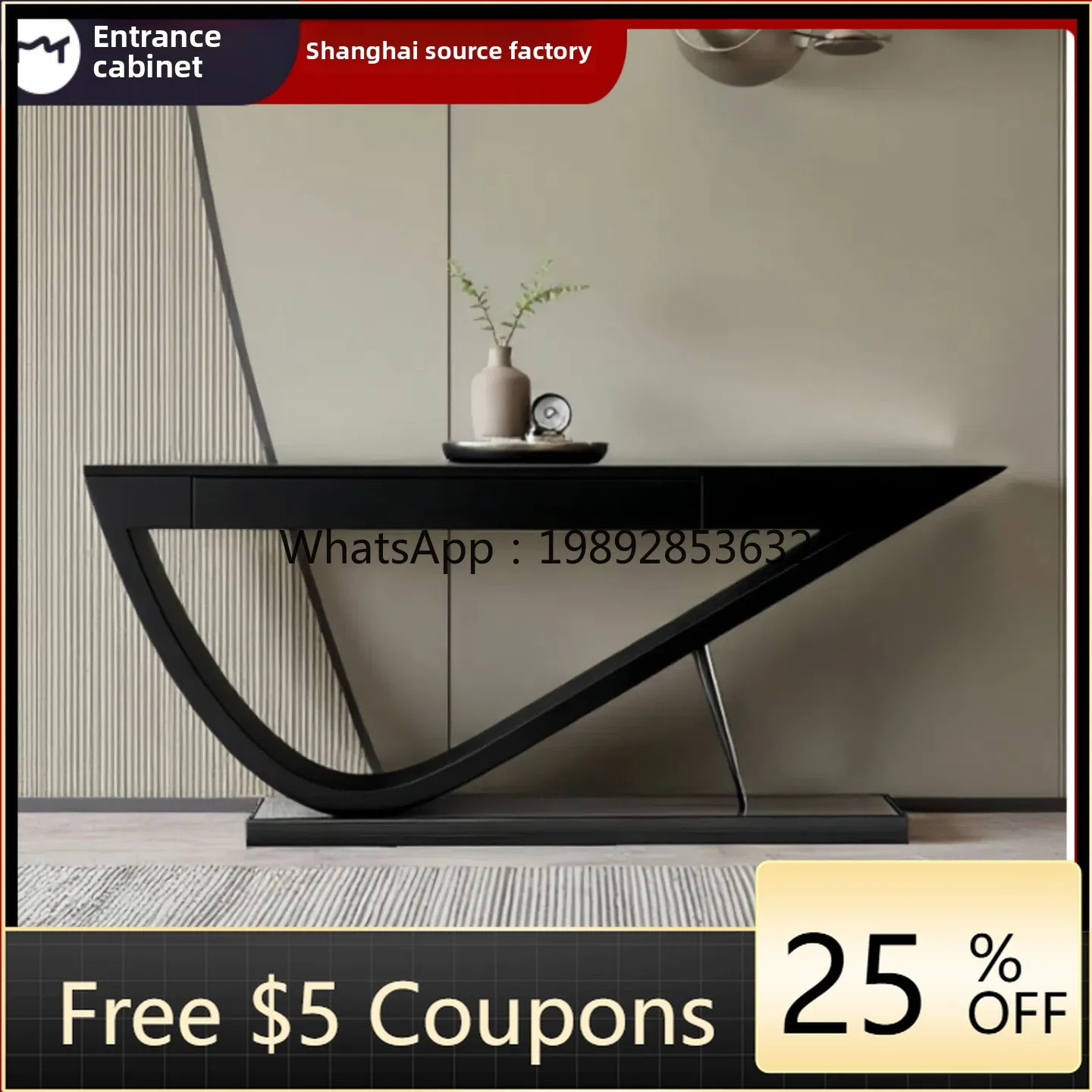 

LYY Light Luxury Lacquer Entrance Table Villa Hotel Entrance Cabinet Modern Simple Storage Rack Decoration