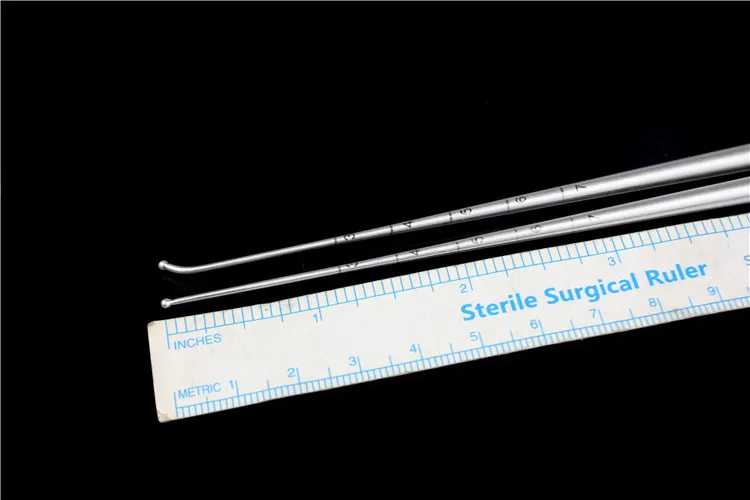 Instrumentos ortopédicos sonda médica para coluna, cabeça reta, cotovelo, cirurgia lombar, sonda nervosa, sonda dura