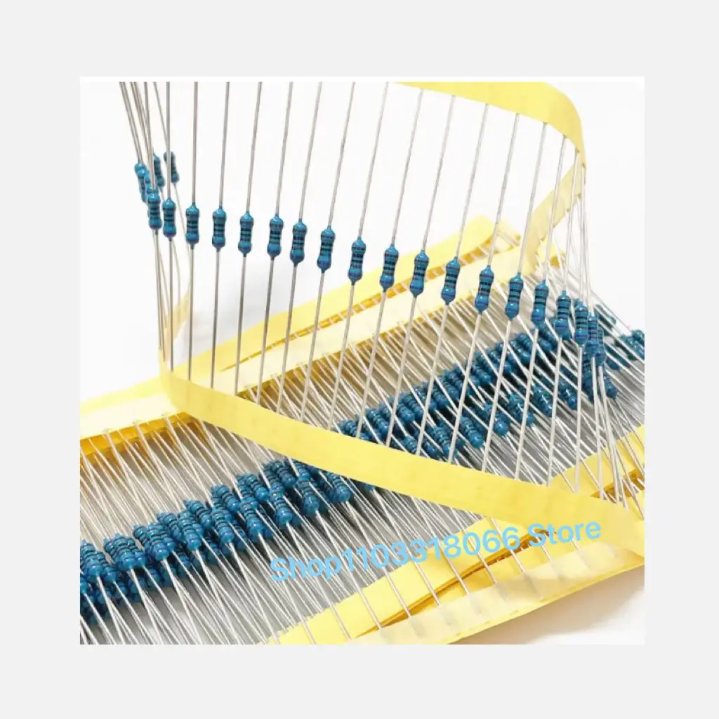 50 Uds 0,25 w 1/4W resistencia de película metálica de precisión 0,1% 1R-953R 300R 330R 301R 402R 470R 510R 499R deriva de baja temperatura 25ppm