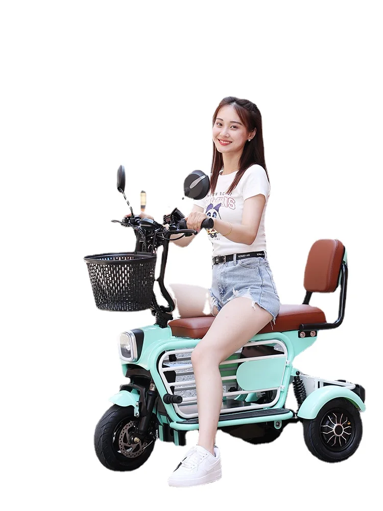 XK Electric Tricycle Household Small Pick-up Children Women\'s Parent-Child Leisure Walking