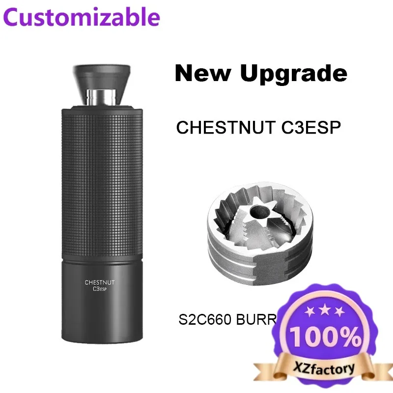 Настраиваемая ручная кофемолка TIMEMORE Chestnut C3S / C3ESP с улучшенным цельнометаллическим корпусом и противоскользящим дизайном, портативная кофемолка S2C