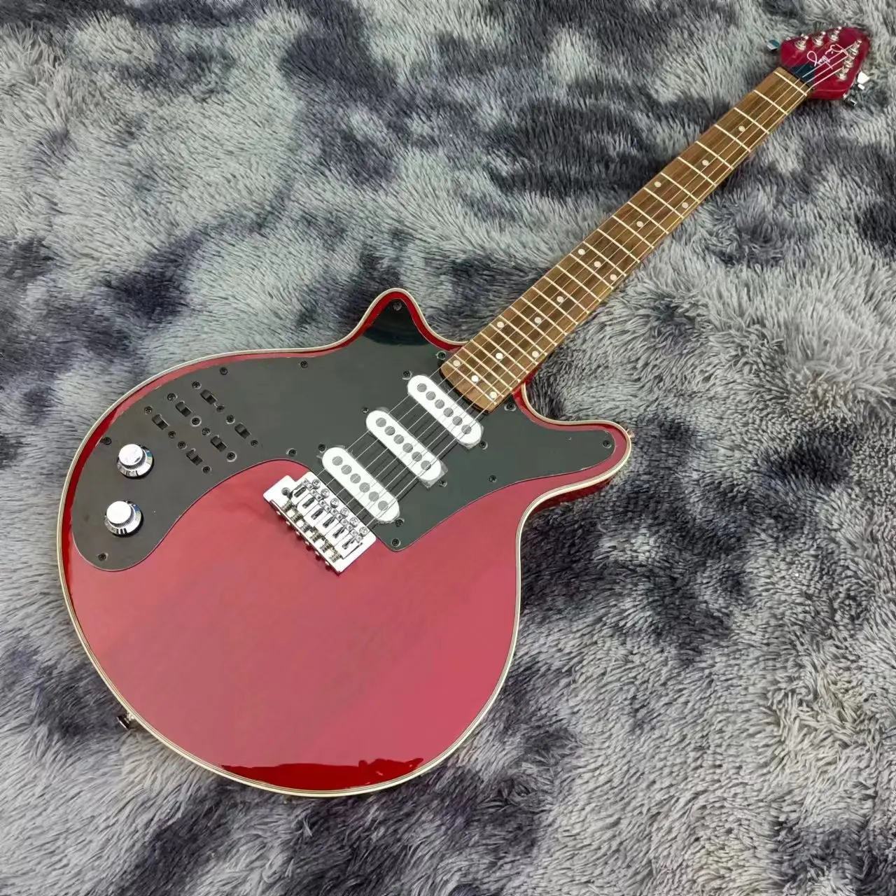 Left-Handed Customization Special Vintage Red 6-String Electric Guitar Pickup Truck And Black Switch high-quality In stock