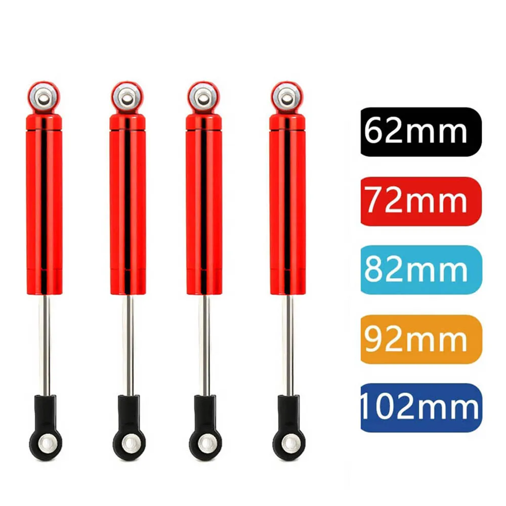 4Pcs/lot  Built-in Spring 62/72/82/92/102mm Shock Absorber Damper For 1/10 RC Crawler Axial SCX10 90046 TRX-4 D90 MST Redcat