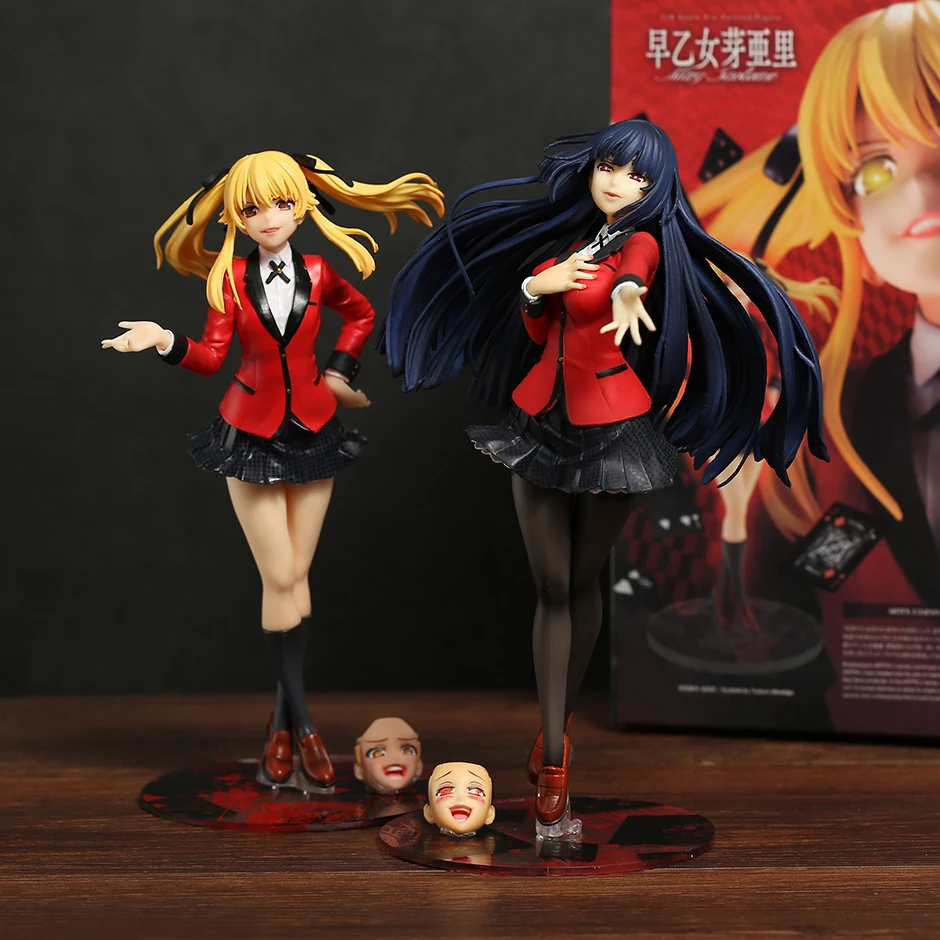 Jabami Yumeko Meari Saotome Kakegurui 2nd Season PVC Figure Anime Figurine Model Toy Doll Gift