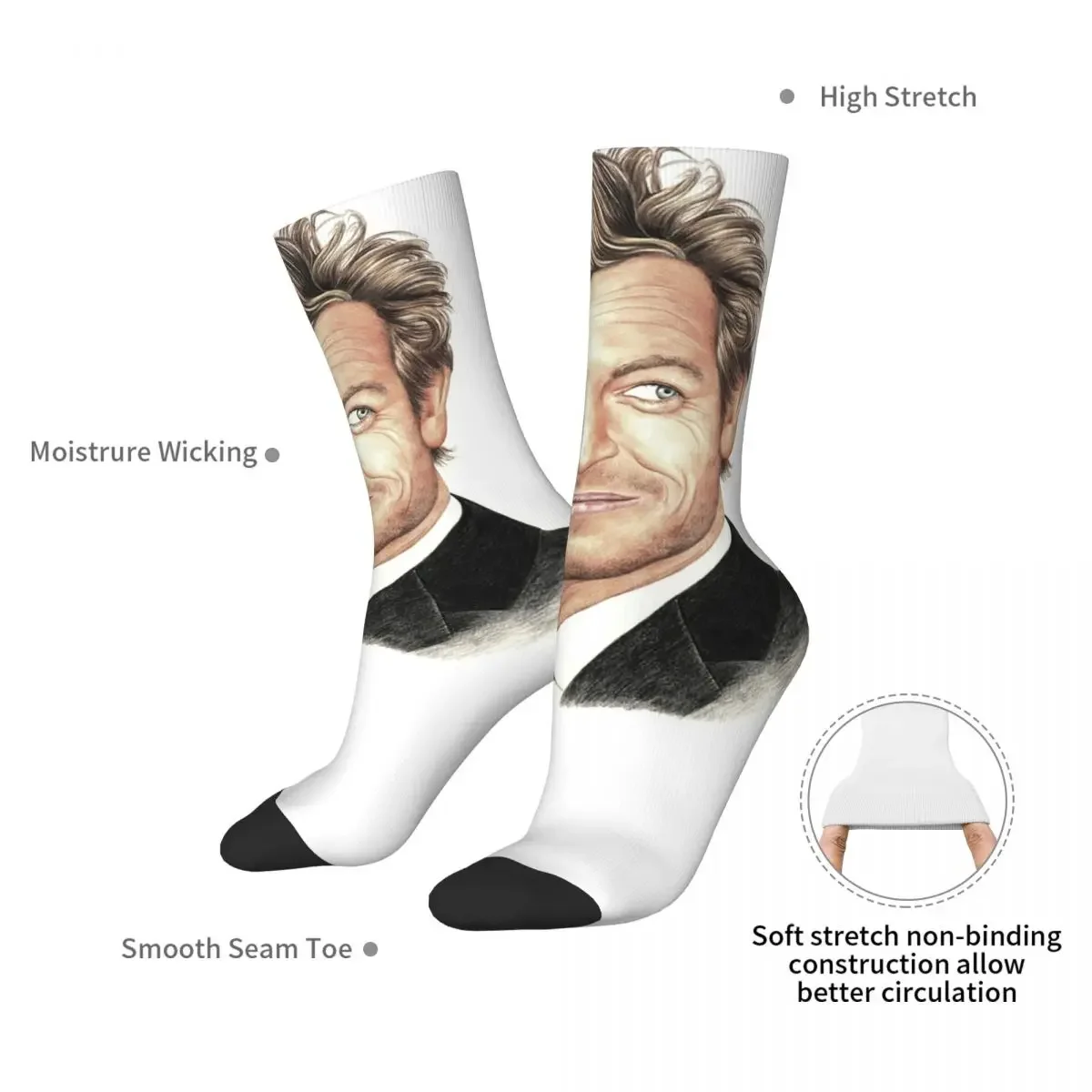 The Mentalist Played By Simon Baker Socks Harajuku Super Soft Stockings All Season Long Socks Accessories for Man's Woman's