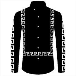 2024 New fashion popular plaid striped men's button-down shirt casual everyday men's top plus size 6XL