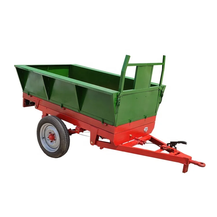 2025Fornitura in fabbrica Rimorchio per trattore da 10 tonnellate Trattore manuale per rimorchio ribaltabile agricolo da 3 tonnellate con rimorchio
