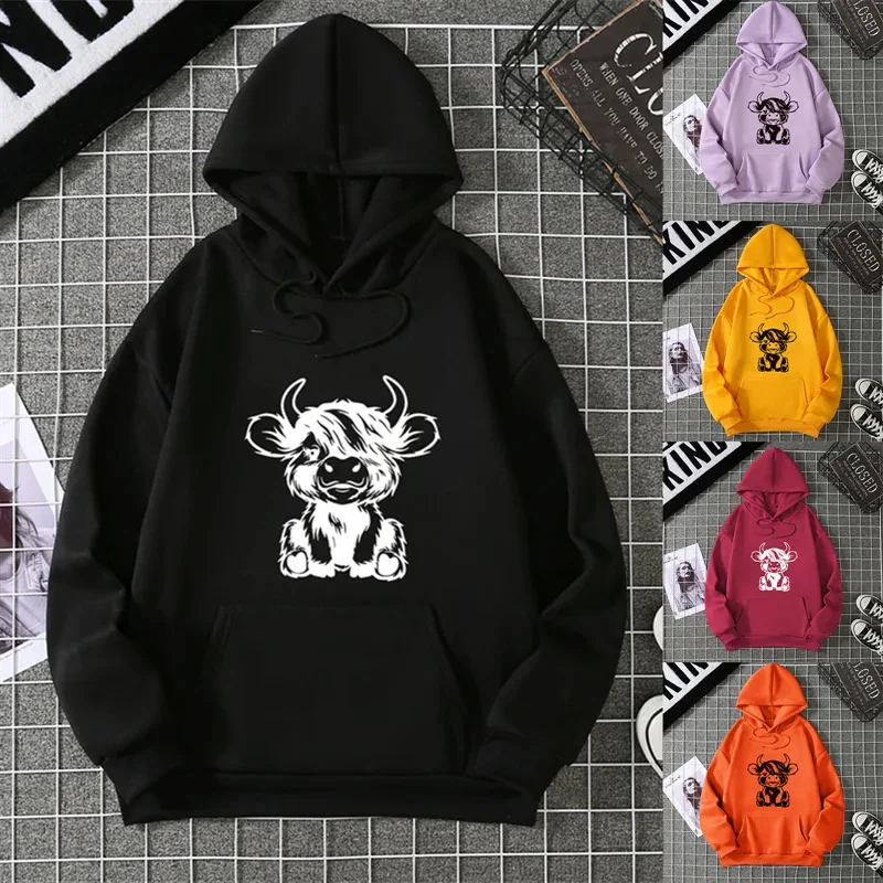 

Модная толстовка с капюшоном и принтом в стиле мультфильма, подходит как мужчинам, так и женщинам, свободный крой, женская версия, стильный повседневный вариант.