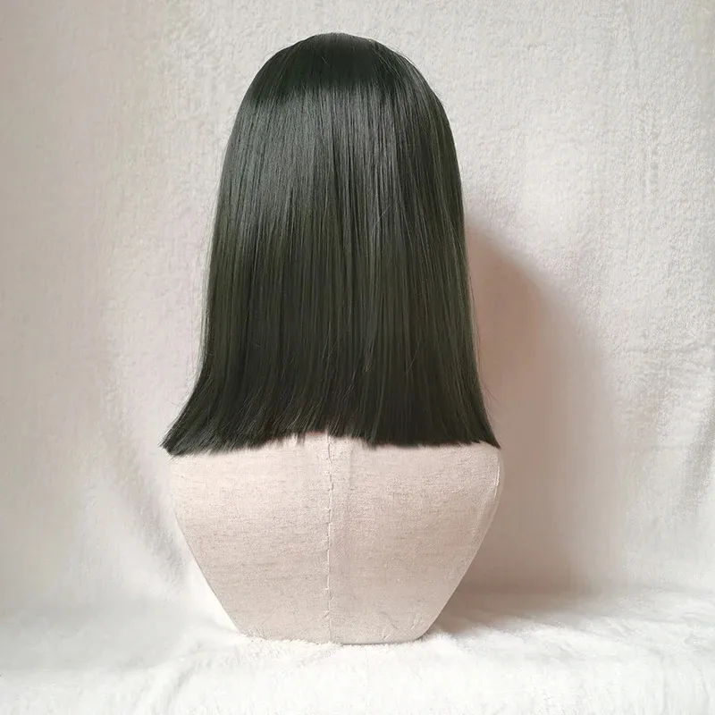 Candy 2025Anime Cosplay Deep Green Bobo Fubuki Kurze Hitzebeständige Synthetische Haar Halloween Party Perücken + Perücke Ca