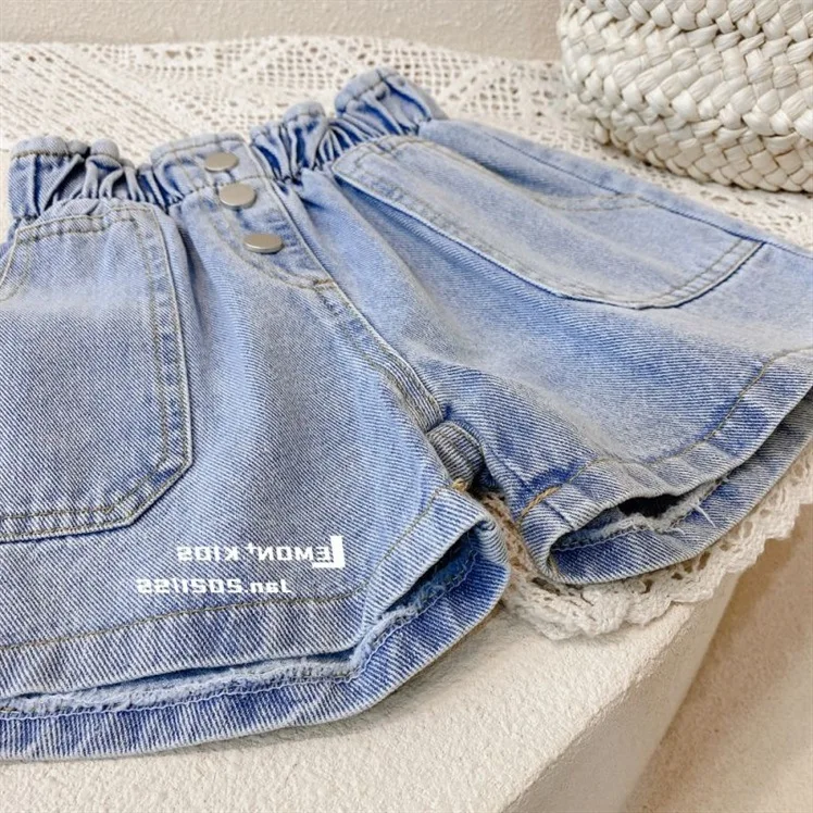 

Girls' Denim Shorts for Summer Wear 2025 New Summer Collection for Baby Girls, Summer Hot Pants Short Korean Version
