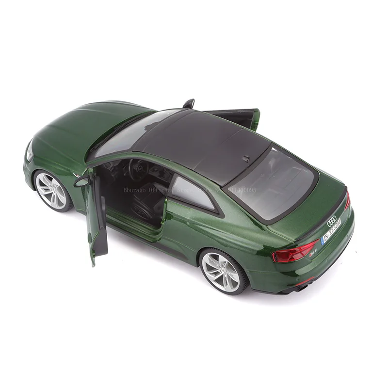 Bburago-Voiture de course Audi RS 5 Coupé, véhicule de luxe en alliage moulé sous pression, modèle de voiture arrière côtelée, collection de jouets, cadeau, 1:24