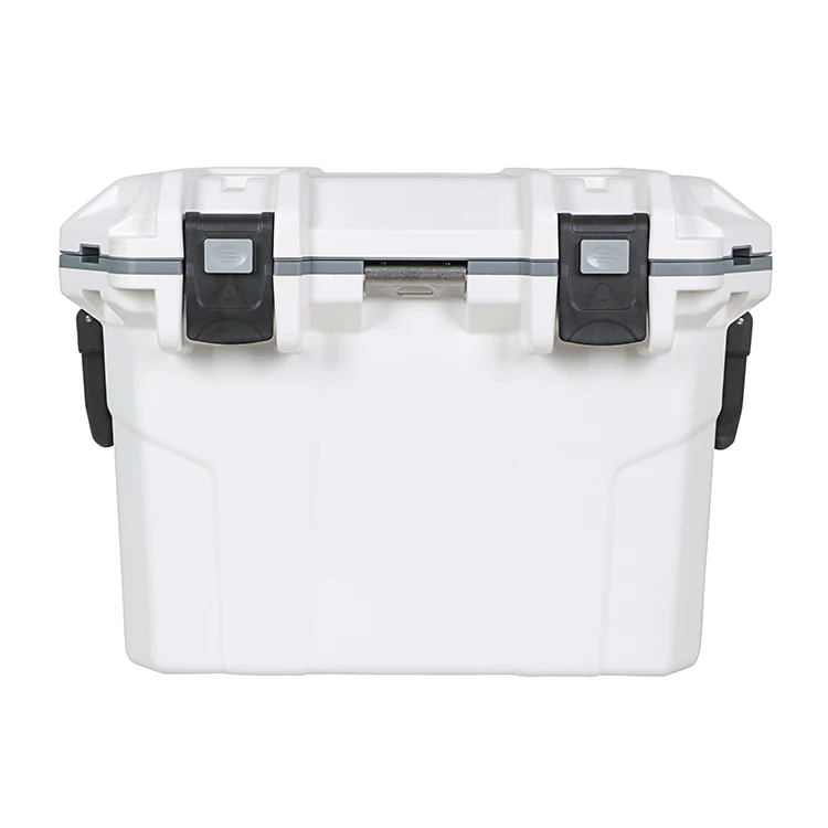 Tsunami high quality Engel 50Liter t Hard Sided Live Bait Fishing Dry Box Cooler with Pull Net, White Ice Chest