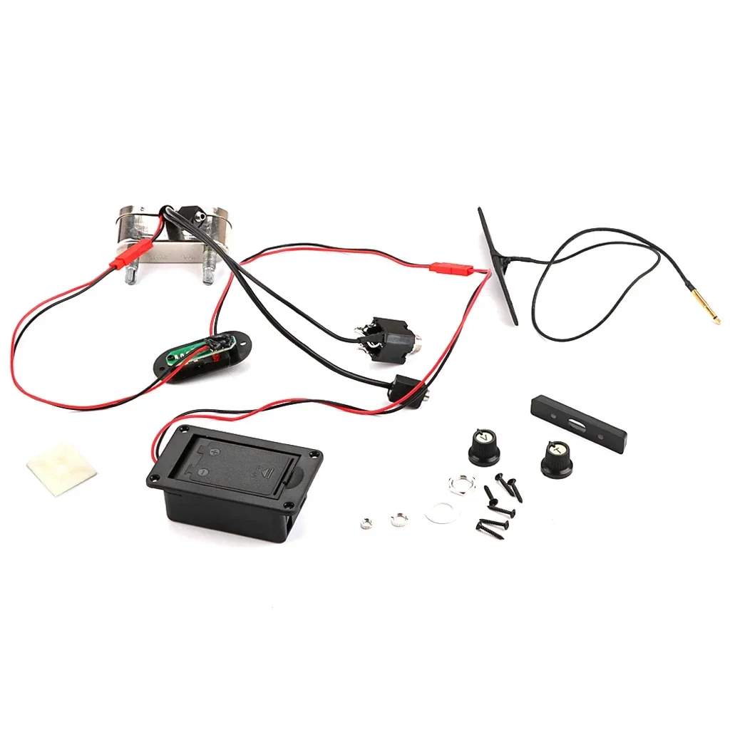 

Piezo Violin Pickup Preamp with EQ, Volume & Tone Control - Acoustic/Electric Violin Transducer Amplifier Accessory