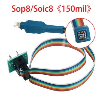 150mil klip SOIC8 SOP8 testi EEPROM 93CXX/25CXX/24CXX devre programlama USB programcı TL866 RT809F RT809H CH341A