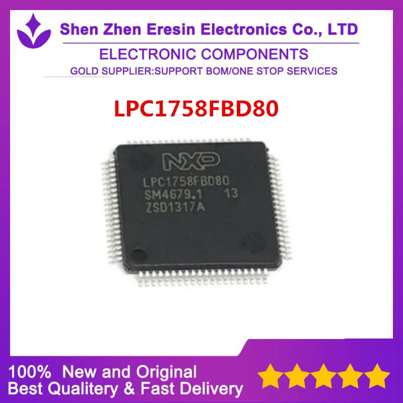 Free shipping 1PCS/LOT    LPC1758FBD80    QFP80    New and original