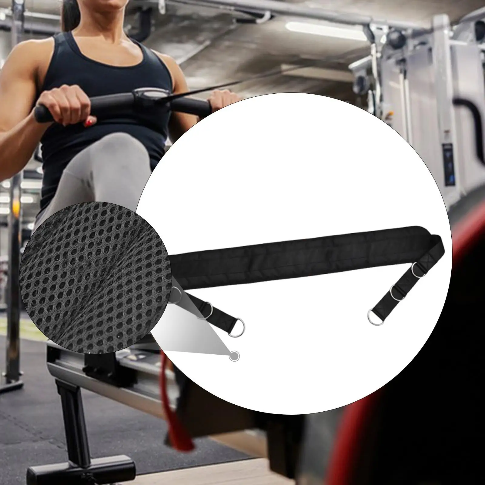 Leg Press Rowing Strap Adjustable Resistance Band Gym Pulley Accessory for Full Body Training at Home