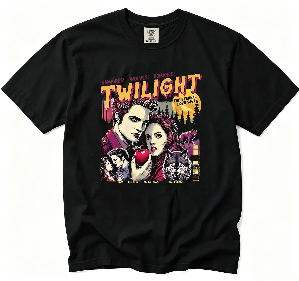 Movie Twilight Vampires Wolves Romance Graphic T Shirts Men Women Retro Aesthetic Fashion T-shirt Harajuku Oversized Cotton Tees