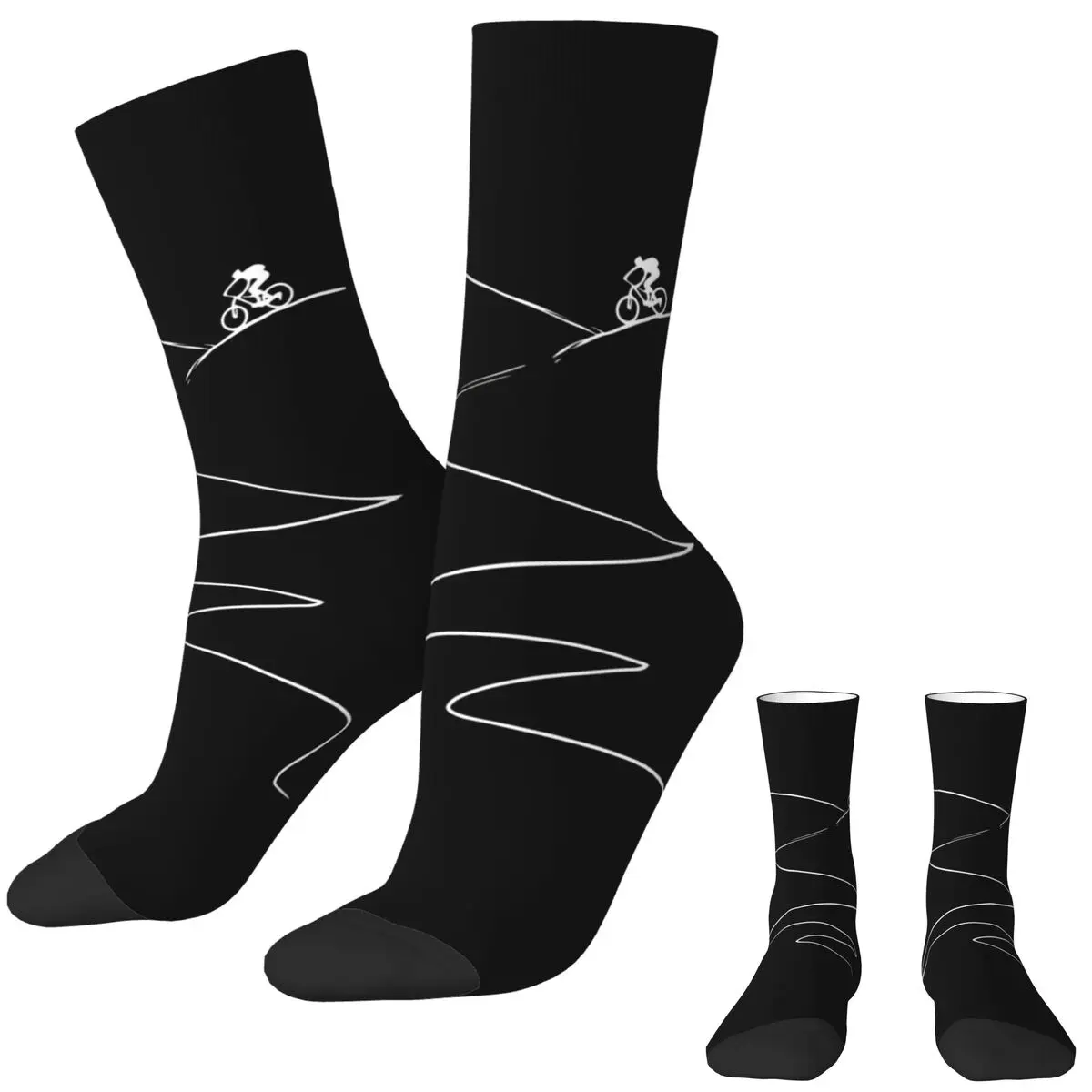 Calcetines de ciclismo de montaña para hombre y mujer, medias antibacterianas de alta calidad, personalizadas, para deportes al aire libre, otoño