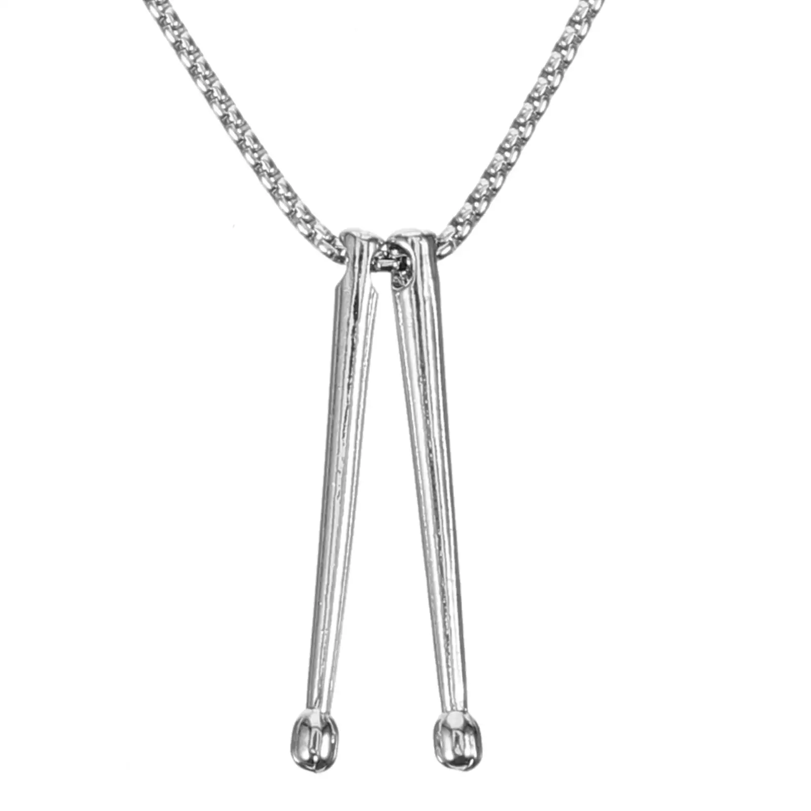 

Drumstick Necklace Stainless Steel Music Theme Alloy Pendant Punk Chains Women Men Necklaces Aesthetic Drumsticks Pendant