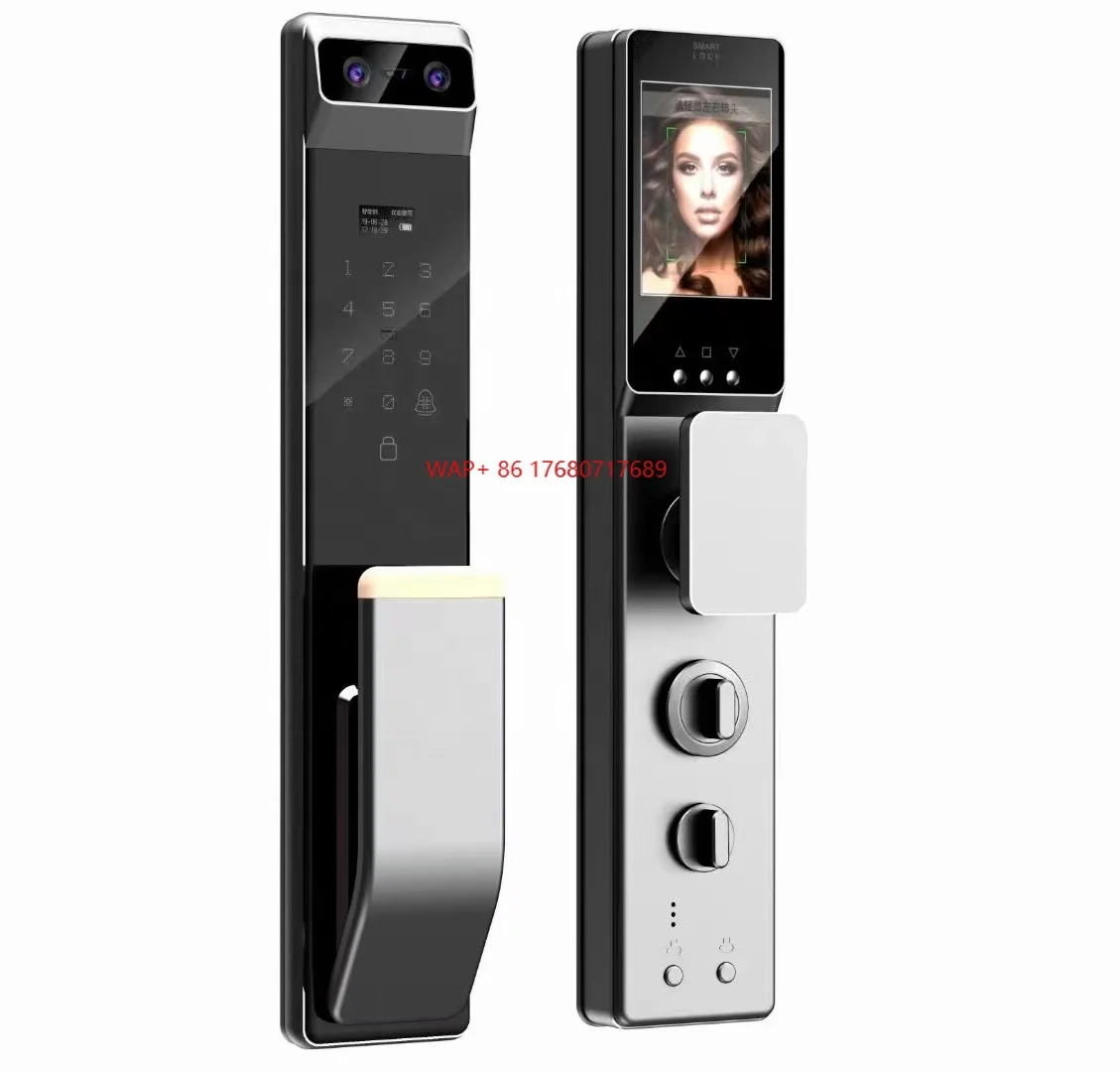 

Key Style Metal Sensor GUA Origin Housing High Security Smart Fingerprint Face ID Card Door Lock WiFi Connectivity Cloud