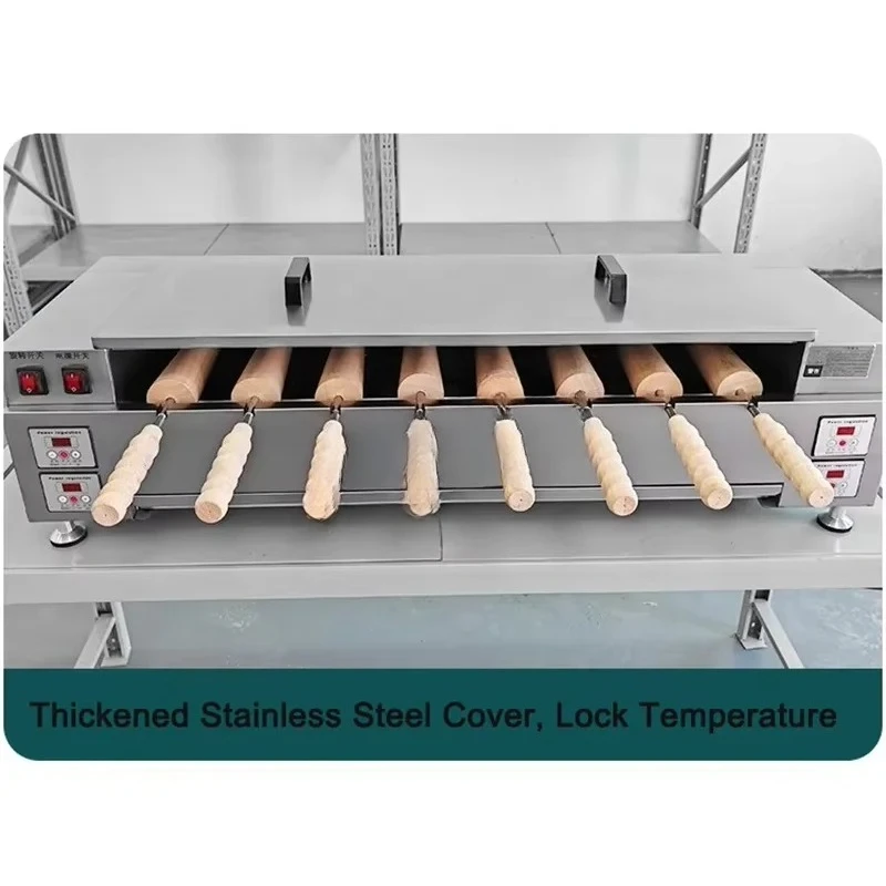 exquisite craftsmanship Electric Chimney Cake Donut Doughnut Ice-Cream Cone Maker Hungary Trdelnik Chimney Bread Roll Machine