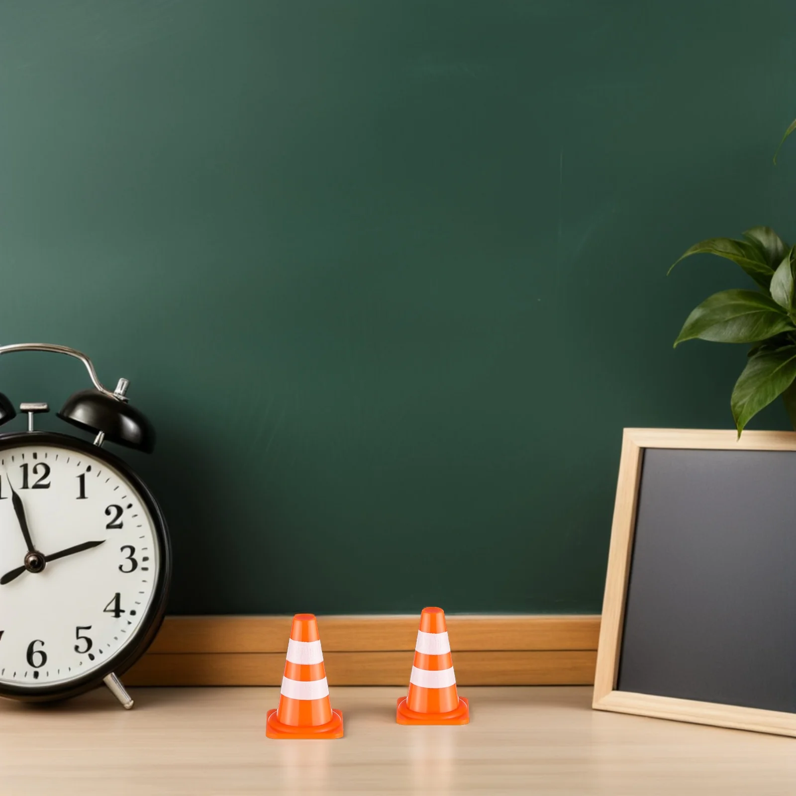 

1Set Simulation Traffic Signs Playset for Kids Mini Road Signs Cones Bright Colors Safe Materials Detachable Components Pretend