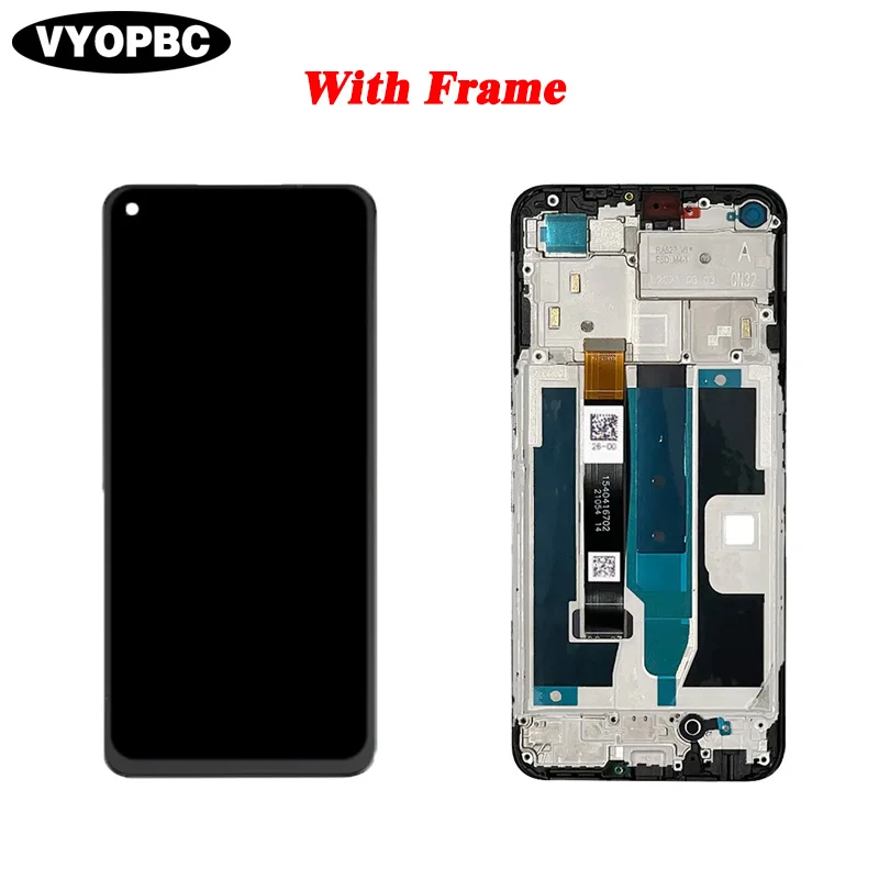 For OPPO Realme 8 5G Original LCD Display With Frame Panel Digitizer Assembly Repair Replacement Parts RMX3241 Touch Screen