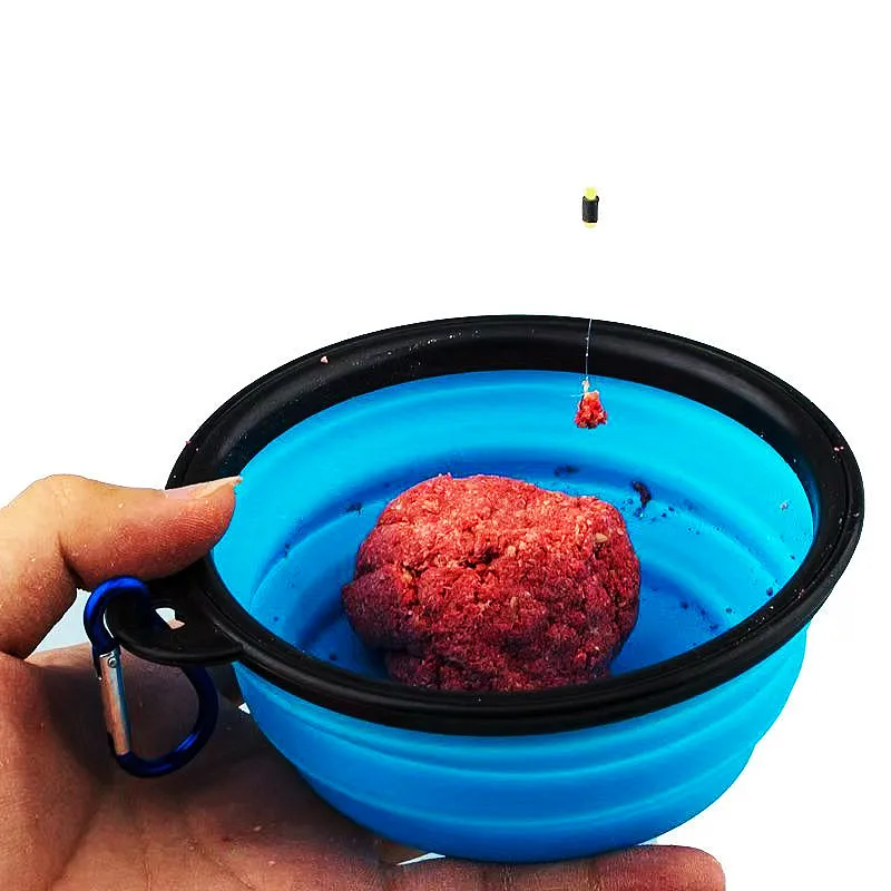 Kleines Faltbares Köderbecken für kleine Objekte, Köderbecken, Wasserbecher, Mini-Mischköderbecken, Köderablage, Angelköderbox, Angelzubehör – Detail 2