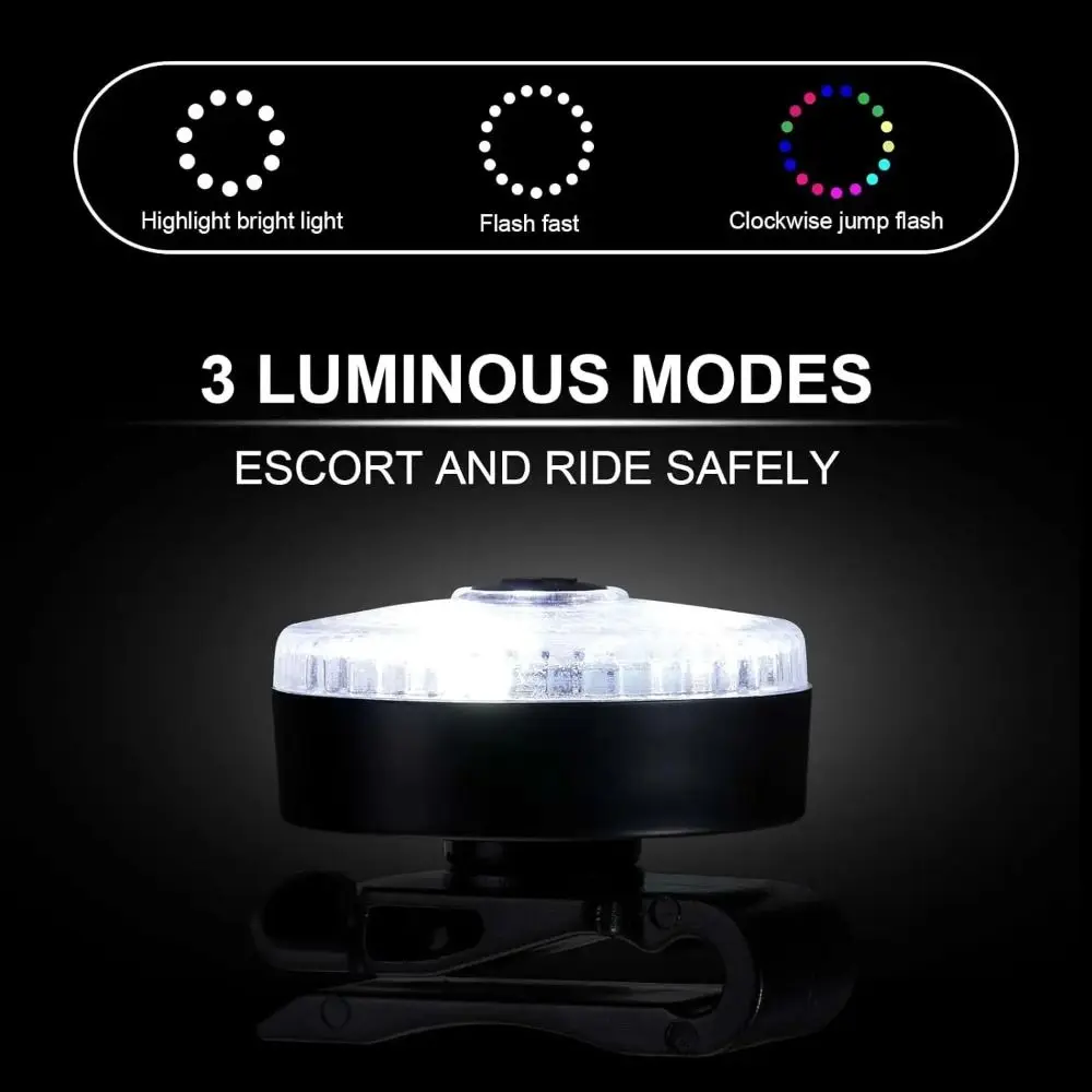 High Quality Clip on Dog Lights 3 Light Modes Waterproof Dog Walking Light USB Rechargeable Warning Light For Night Walking