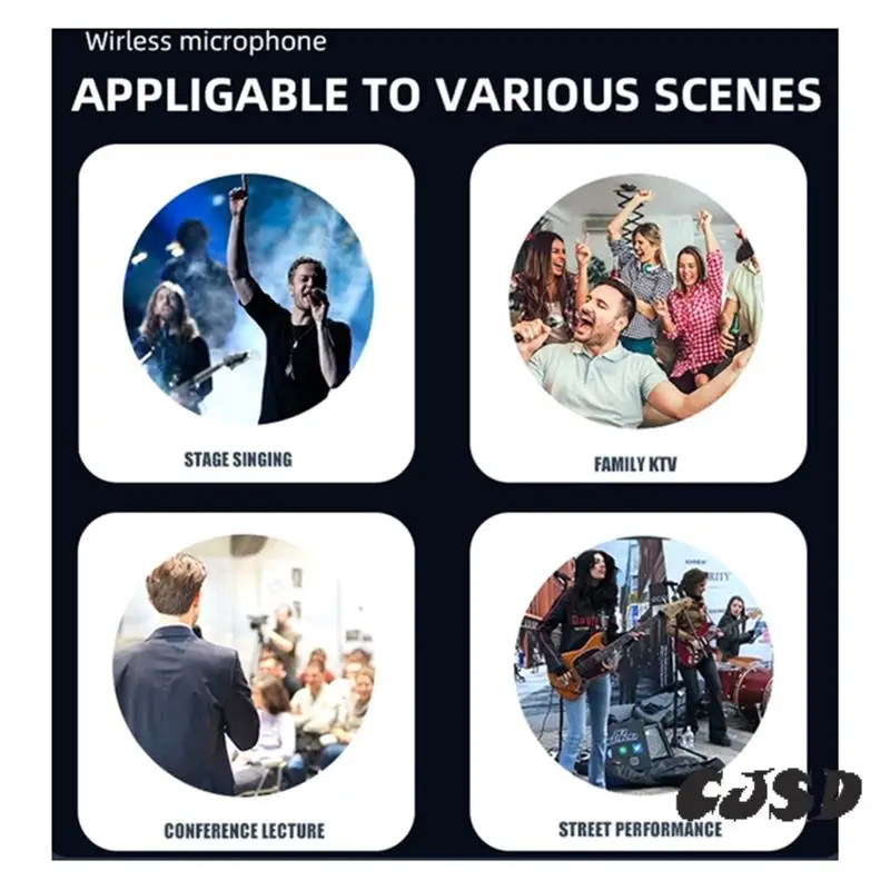 

CJSD-Wireless Handheld Microphone High Quality With Receiver Power Switch For Stage Performance Karaoke Singing