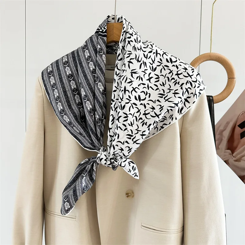 

90*90 100% Silk Scarf Neckerchief Hand Rolled Edges